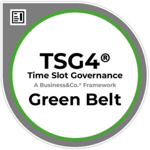 Time Slot Governance TSG4® Green Belt Badge