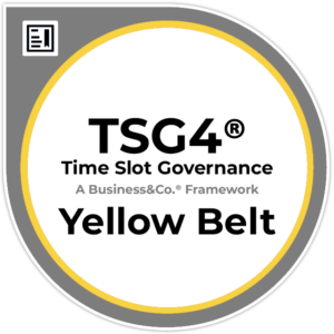 Time Slot Governance TSG4® Yellow Belt Badge
